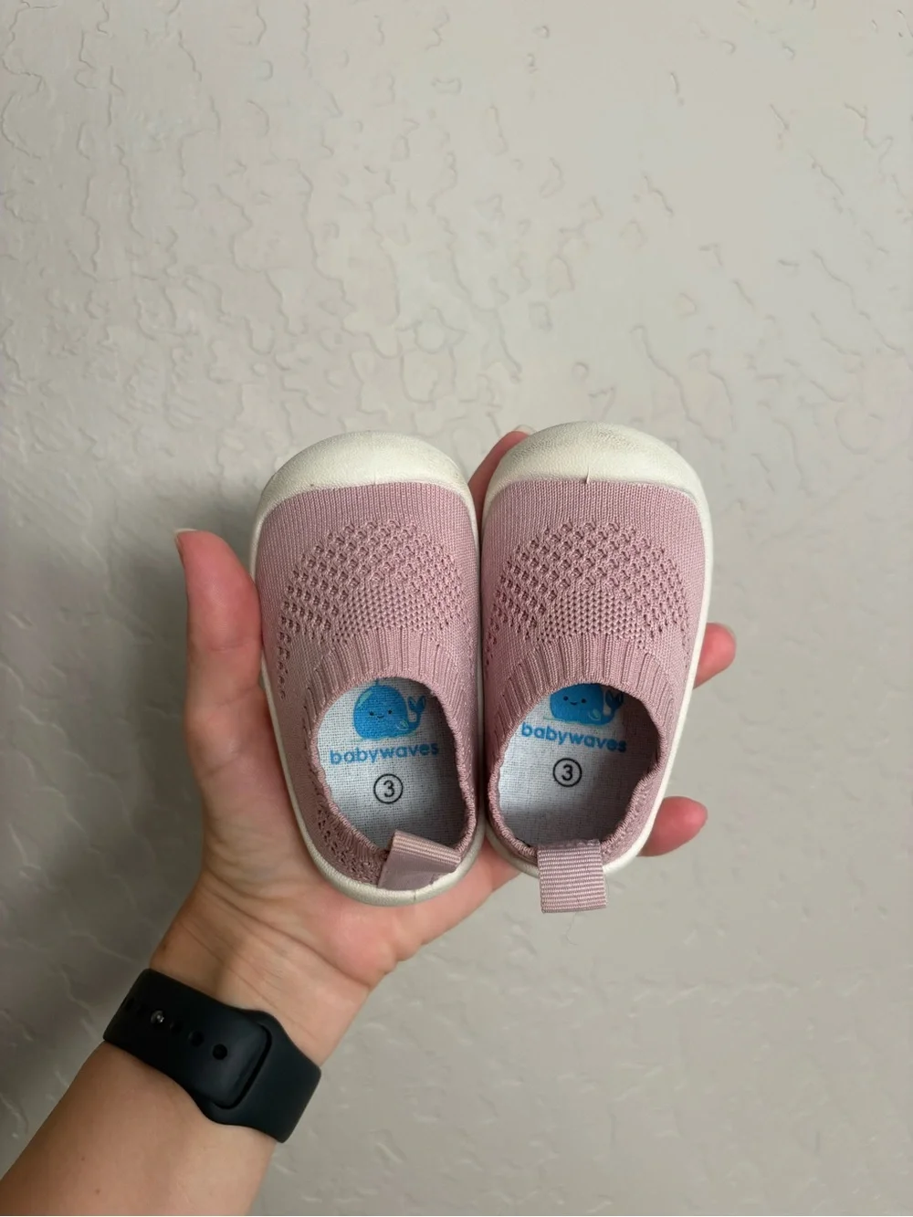 Baby waves | Pink Knit First Walker Shoes